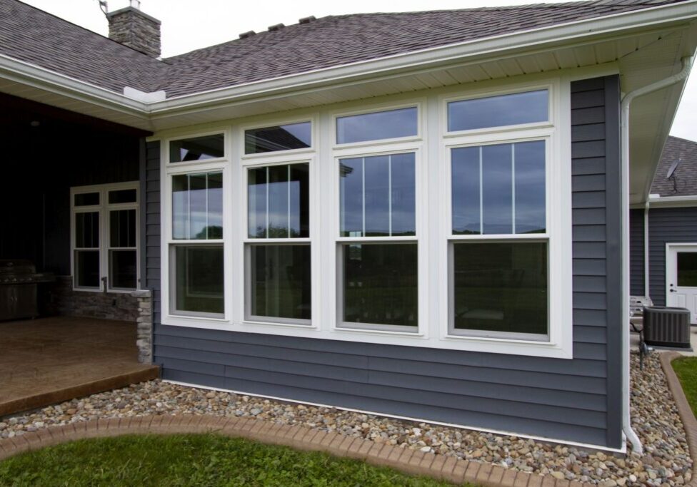 Double Hung windows with transom and insect screens